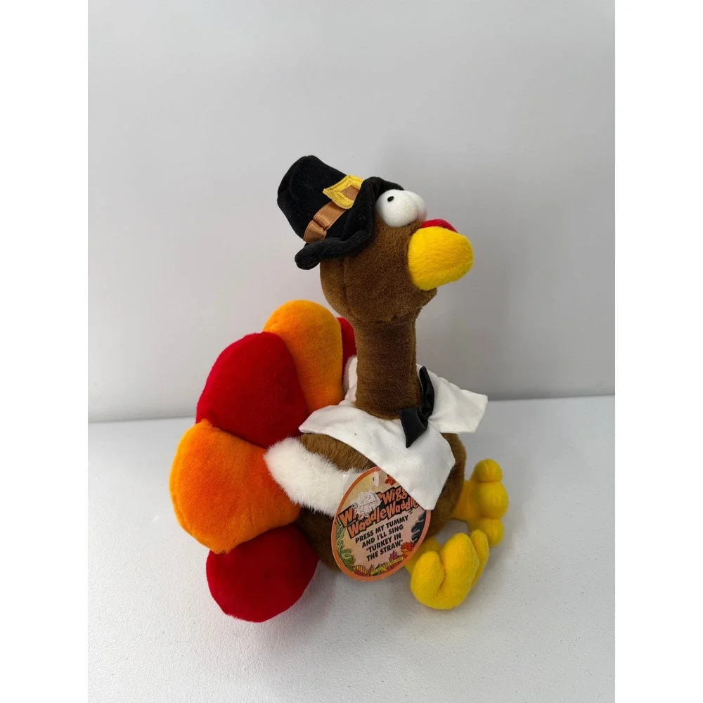 DanDee Wiggle Waddle Turkey Plush Thanksgiving Animated Singing Toy 12